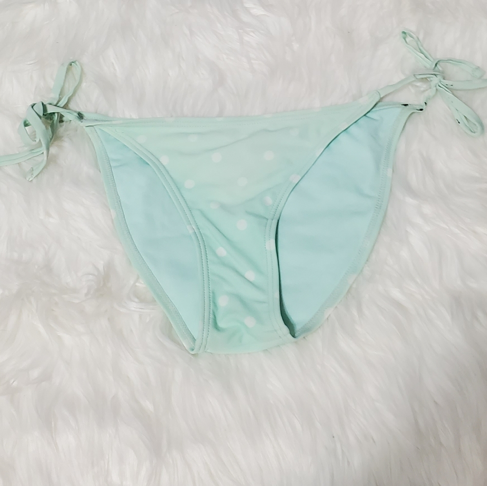 Forever21 Polka Dot Side Tie Swim Bottoms
